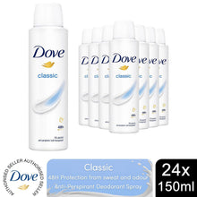 Load image into Gallery viewer, Dove Classic Fresh Anti-Perspirant Deo Spray for 48Hrs Protection 150ml, 24pk