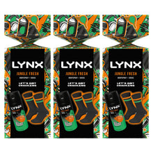 Load image into Gallery viewer, Lynx LET'S GET CRAKING Jungle Fresh Body Spray Gift Set for Him with Socks Pair