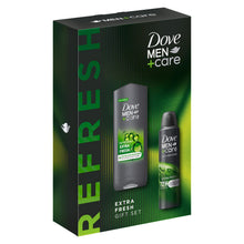 Load image into Gallery viewer, Dove Men+Care Refresh Extra Fresh Bodywash &amp; Antiperspirant 2pc Gift Set for Him