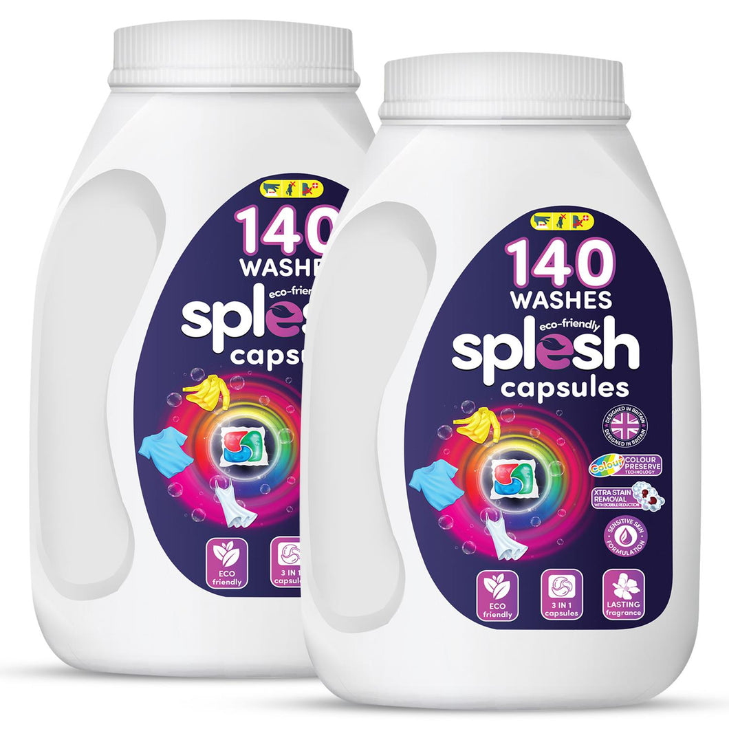 Splesh Xtra Stain Removal 3in1 Laundry Capsules, 10 Months Supply Bulk Buy (280W)