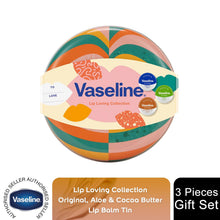 Load image into Gallery viewer, Vaseline Lip Loving Collection 3 Pieces Lip Balm Tin Gift Set for Her