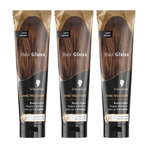 Schwarzkopf Hair Gloss Shine Light Brown, Beige Blonde & Cacao Brown, 150ml