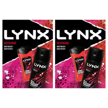 Load image into Gallery viewer, Lynx Recharge Sport Refresh Body Wash and Body Spray 2pcs Gift Set for Him