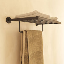 Load image into Gallery viewer, COSMIC Architect Shelf + Towel Rack | Black | Wall Mount | Minimalist