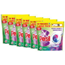 Load image into Gallery viewer, Persil Colour laundry capsules 4 in 1fast-dissolving Washing pods 34 Wash, 6 Pk