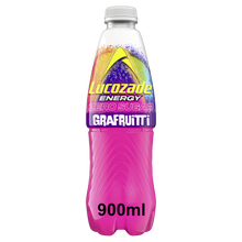 Load image into Gallery viewer, Lucozade Energy Zero Sugar Grafruitti Energy Drink With Vitamin B3, 12x900ml