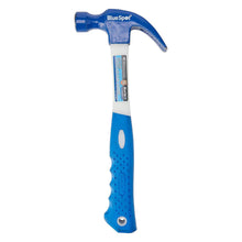Load image into Gallery viewer, BlueSpot Tools B/S26147 Fiberglass Shaft Claw Hammer w/ Plastic Coat Grip, 20oz