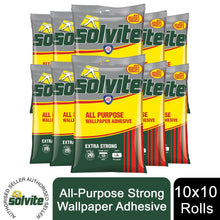 Load image into Gallery viewer, Solvite All-Purpose Extra Strong Wallpaper Adhesive, 10 Sachets (approx 100 rolls)