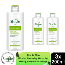 Load image into Gallery viewer, Simple Micellar Cleansing Water Hydrating Makeup Remover, 200ml or 400ml