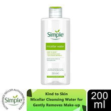 Load image into Gallery viewer, Simple Micellar Cleansing Water Hydrating Makeup Remover, 200ml or 400ml