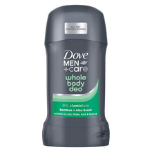 Load image into Gallery viewer, Dove Men+Care Whole Body Bamboo &amp; Aloe Odour Control Deodorant Stick 50ml, 6pk