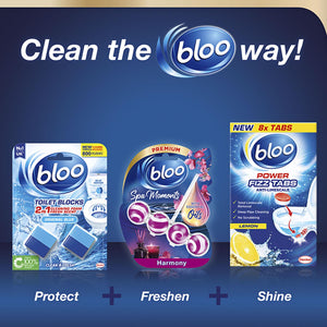 Bloo Toilet Rim Block with Essential Oils for Lasting Freshness&Cleanliness 12pk