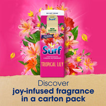 Load image into Gallery viewer, Surf Liquid Detergent Tropical Lily 24 Washes Deep Fabric Clean 648ml, 6pk