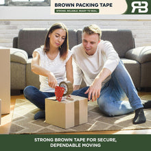 Load image into Gallery viewer, Brown Packing Tape 48mm x 66m Strong Parcel Box Tape (12 / 24 / 48 Rolls)