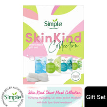 Load image into Gallery viewer, Simple Skin Kind Sheet Mask Collection 4Pcs Gift Set for Her with Soft Headband