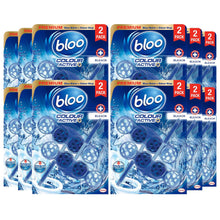 Load image into Gallery viewer, Bloo Toilet Rim Block Colour Active+Bleach for Long-Lasting Freshness 2x50g 12pk