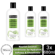 Load image into Gallery viewer, Tresemme Conditioner Nourish Coconut for Hydration, Softness&amp;Smoothness, 3x680ml