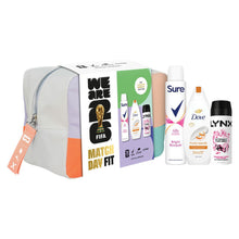 Load image into Gallery viewer, Match Day Fit for Her FIFA Gift Set,Body Wash, Anti-Perspirant, Spray+Wash Bag