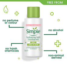 Load image into Gallery viewer, Simple Hydrating Light Moisturiser Bundle 50ml &amp; 125ml 3 Pack
