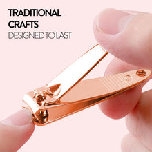 Load image into Gallery viewer, Envie Nail Clippers Stainless Steel Rose Gold Ergonomic Manicure Cutter Set of 3
