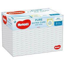 Load image into Gallery viewer, Huggies Pure Extra Care Sensitive Fragrance-Free Baby Wipes with 99% Pure Water
