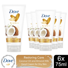 Load image into Gallery viewer, Dove Coconut Oil and Almond Milk Hand Cream 75 ml, 6 Pack