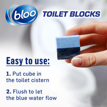 Load image into Gallery viewer, 7xBloo Toilet Blocks Original Blue Clean+Fresh with Fresh Fragrance, 4x50g