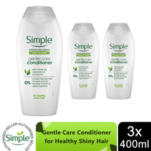 Load image into Gallery viewer, Simple Kind to Hair Gentle Care Shampoo or Conditioner 200ml/400ml - 3 Pack