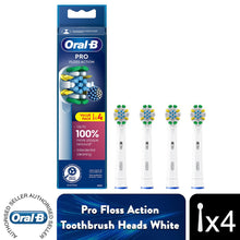 Load image into Gallery viewer, Oral-B Floss Action White X-Filaments Toothbrush Replacement Heads, Pack of 4
