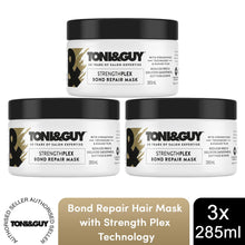 Load image into Gallery viewer, Toni &amp; Guy Bond Repair Hair Mask with StrengthPlex Technology 285ml, 3 Pack