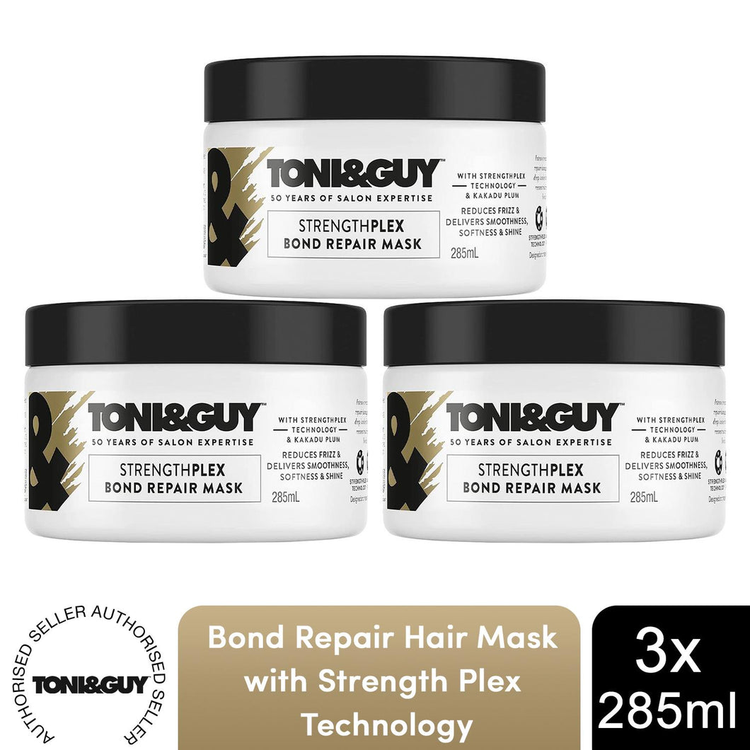 Toni & Guy Bond Repair Hair Mask with StrengthPlex Technology 285ml, 3 Pack