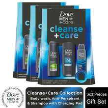 Load image into Gallery viewer, Dove Men+Care Cleanse+Care Gift Set with Bodywash, Deodorant &amp; Shampoo