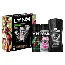 Load image into Gallery viewer, Lynx All Stars Gift Set, Africa Spray, Black Wash, Epic Fresh Deodorant Trio