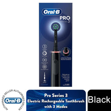 Load image into Gallery viewer, Oral-B Pro Series 3 Electric Rechargeable Toothbrush with 3 Cleaning Mods, Black