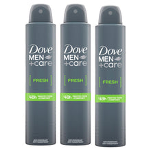 Load image into Gallery viewer, Dove Men+Care Fresh Antiperspirant Deodorant Spray for 48H Protection 200ml, 3pk
