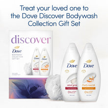 Load image into Gallery viewer, Dove Discover Bodywash Collection 2 Pieces Gift Set for Her with Shower Puff