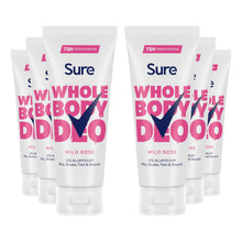 Load image into Gallery viewer, Sure Wild Rose Whole Body Deodorant Cream Aluminium Free 75ml, 6 Pack