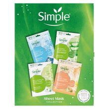Load image into Gallery viewer, Simple Sheet Mask Collection - Hydrating &amp; Nourishing Facial Masks Gift Set