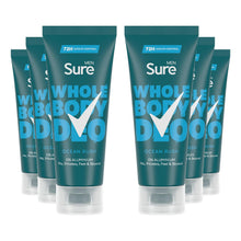 Load image into Gallery viewer, Sure Men Whole Body Deodorant Cream Ocean Rush with 72H Odour Control 75ml, 6 Pk