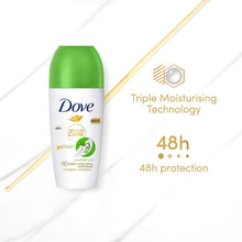 Load image into Gallery viewer, Dove Roll On Deo Go Fresh Cucumber 72H Lasting Women's Anti-Perspirant, 50ml