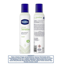 Load image into Gallery viewer, Vaseline Anti-Perspirant Deodorant Spray Aloe Sensitive Women 250ml, 2 Pack