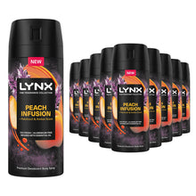 Load image into Gallery viewer, Lynx Body Spray Fine Fragrance Collection Peach Infusion for Men 150ml, 12 Pack