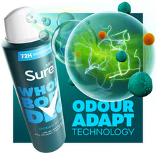 Load image into Gallery viewer, Sure Men Whole Body Deodorant Spray Ocean Rush w/ 72H Odour Control 150ml, 3pk