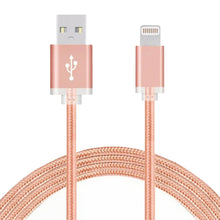 Load image into Gallery viewer, FX Braided iPhone USB Data Cable - 1m - Rose Gold