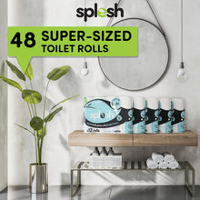 Load image into Gallery viewer, Splesh Toilet Roll Quilted White 48 Rolls with Culina Kitchen Towel 12 Rolls