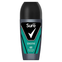 Load image into Gallery viewer, Sure Men Sensitive Antiperspirant Roll On 48H Sweat &amp; Odour Protection, 3x50ml