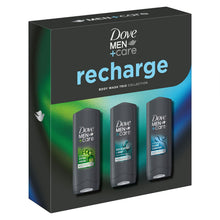 Load image into Gallery viewer, Dove Men+Care Gift Set Recharge Trio Clean Comfort Extra Fresh Eucalyptus Mint