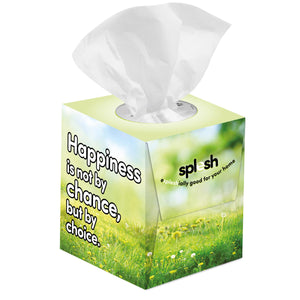 Splesh Ultra Soft Tissues 3-Ply Pack of 12 Cube Tissue Boxes, Total 672 Tissues