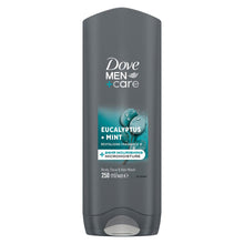 Load image into Gallery viewer, Dove Men+Care 3 in 1 Body, Face &amp; Hair Wash Eucalyptus + Mint 250ml, 3 Pack