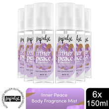 Load image into Gallery viewer, Impulse Body Fragrance Mist Inner Peace with Blackcurrant Scent 150ml, 6 Pack